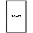 thumbnail image 1 of 26x43 Frame Black Real Wood Picture Frame Width 1.25 Inches | Interior Frame Depth 0.5 Inches |, 1 of 8