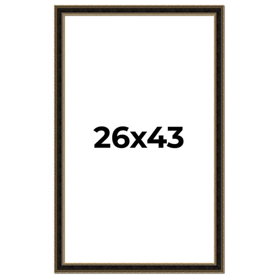 26x43 Frame Gold Antique Vintage Sold Wood Picture Frame | 1.75 Inch Moulding Width | Interior