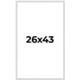 thumbnail image 1 of 26x43 Frame White Real Wood Picture Frame Width 0.75 inches | Interior Frame Depth 0.5 inches |, 1 of 8