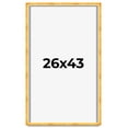 thumbnail image 1 of 26x43 Shadow Box Frame Gold | 1.625 Inches Deep Real Wood Traditional Shadowbox Display Frame | UV, 1 of 5