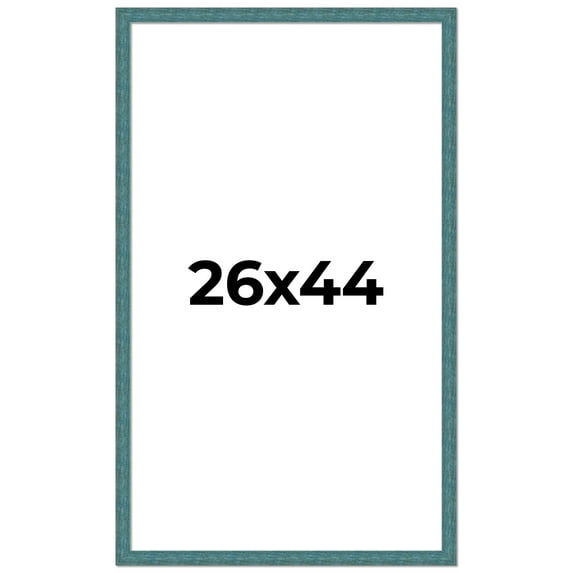 26x44 Frame Blue Rustic Barnwood Solid Wood Picture Frame Width 1.25 Inches | Interior Depth 0.5