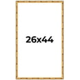 thumbnail image 1 of 26x44 Frame Gold Bamboo Picture Frame - Complete Modern Photo Frame Includes UV Acrylic Shatter, 1 of 8