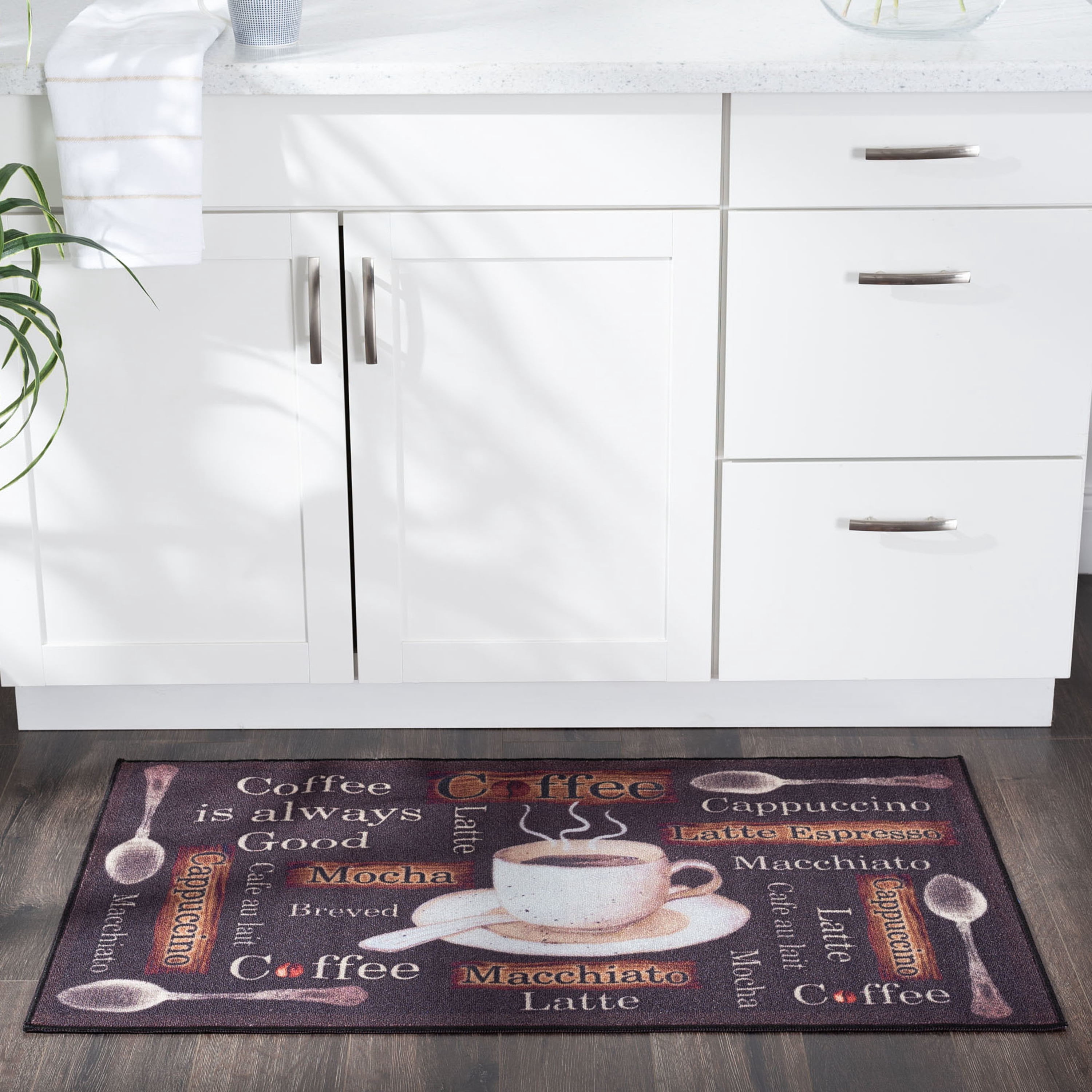 26x44 Modern Brown Runner Rugs for Hallway | Indoor Entry, Entryway, Walkway or Kitchen Rug 2'2'' x 3'8''