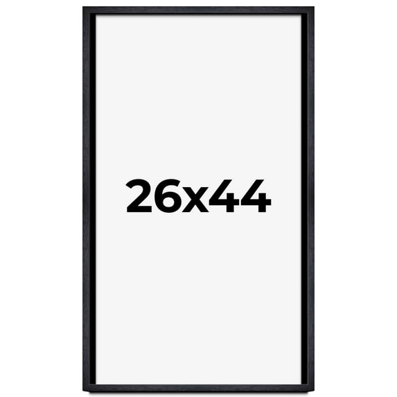 26x44 Shadow Box Frame Black | 1 Inches Deep Real Wood Farmhouse Shadowbox Display Frame | UV
