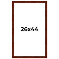 thumbnail image 1 of 26x44 Walnut Brown Veneer Real Wood Picture Frame Width 1.75 inches | Interior Frame Depth 0.5, 1 of 8
