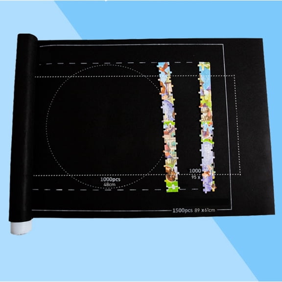 26x46 Inch Storage Mat Roll Puzzle for Toy Organization and Stacking,One Size,Black