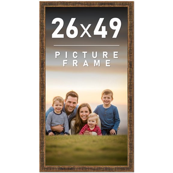 26x49 Frame Gold Picture Frame - Complete Modern Photo Frame Includes UV Acrylic Shatter Guard