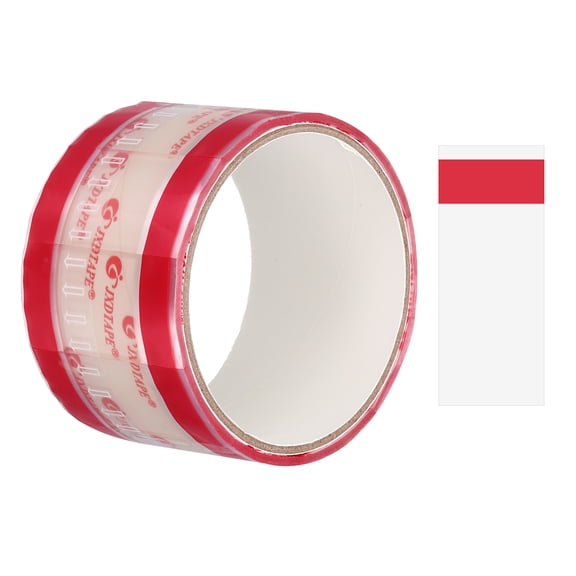 26x55mm Beverage Sealing Tape, 1 Roll Tamper Proof Stickers Food Stickers Safe Secure Tamper Evident Labels for Coffee Cups Drink Lids Take Out Boxes Food Packaging, Red