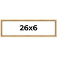 thumbnail image 1 of 26x6 Frame Beaded Gold Solid Wood Picture Frame | 0.75 Inches Moulding Width | Liscio Oro, 1 of 8