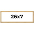 thumbnail image 1 of 26x7 Frame Beaded Gold Solid Wood Picture Frame | 0.75 Inches Moulding Width | Liscio Oro, 1 of 8