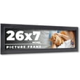 thumbnail image 1 of 26x7 Frame Black Passaggi Solid Wood Picture Frame Width 1.5 Inches | Interior Frame Depth 0.5, 1 of 8