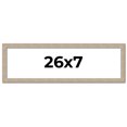 thumbnail image 1 of 26x7 Frame Grey Solid Wood Picture Frame Width 1 Inches | Interior Frame Depth 0.5 Inches |, 1 of 8