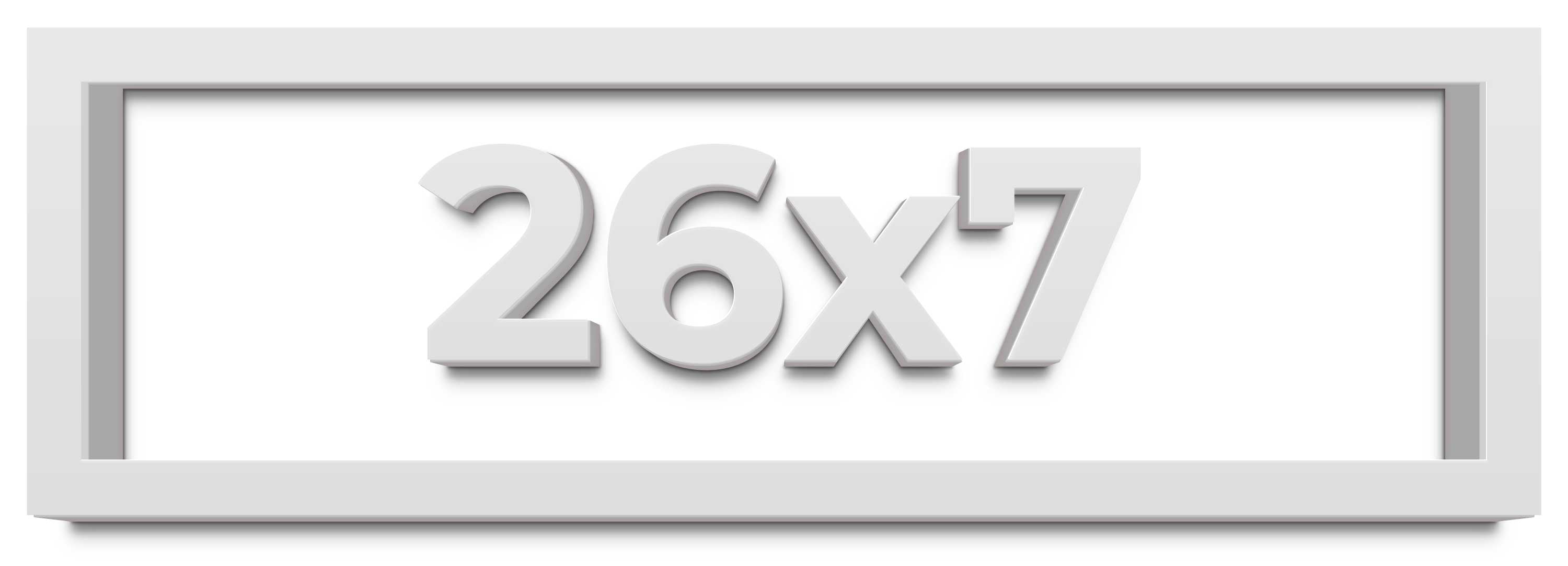 26x7 Shadow Box High Gloss White Display Frame | 1.625 Inches Deep | 1 ...