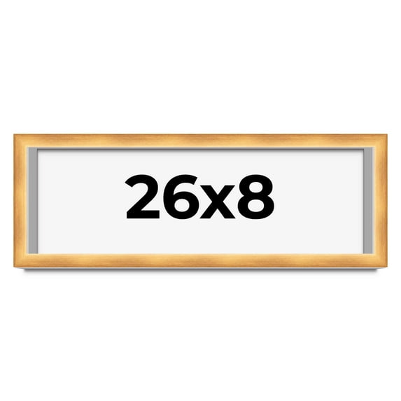 26x8 Shadow Box Bronze Cross-Brushed Display Frame | 1.625 Inches Deep Solid Wood | UV Resistant