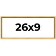 thumbnail image 1 of 26x9 Frame Beaded Gold Solid Wood Picture Frame | 0.75 Inches Moulding Width | Liscio Oro, 1 of 8