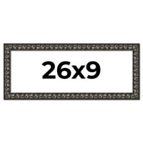 26x9 Frame Black-Brown Medieval Solid Wood Picture Frame | 1.5 Inch Moulding Width | Gotham Beveled