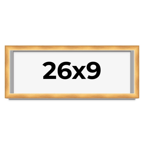 26x9 Shadow Box Bronze Cross-Brushed Display Frame | 1.625 Inches Deep Solid Wood | UV Resistant