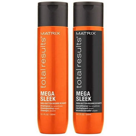 ($27.00 VALUE) Matrix Total Results Mega Sleek Duo 10OZ Set for Frizzy Hair