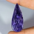 thumbnail image 1 of 27.05Cts Natural Purple Flashy Charoite Pear Cabochon Gemstone For Jewelry, 1 of 3