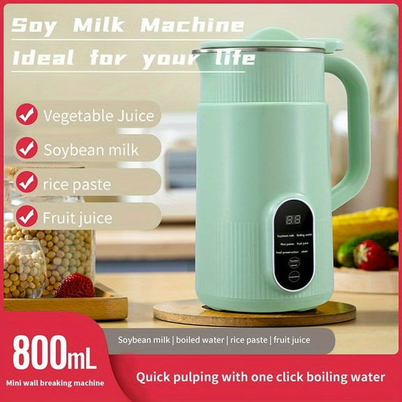 27.05oz Portable Soymilk Maker Machine Nut Milk Machine, Heavy-duty Blender, Soybean Grain Coffee Juice Machine Multiple Functions Self-Cleaning, Free Filtering, Perfect For 1-4 People