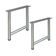 27 1/2" Table Leg H-Frame by Hafele, Set of 2, Silver