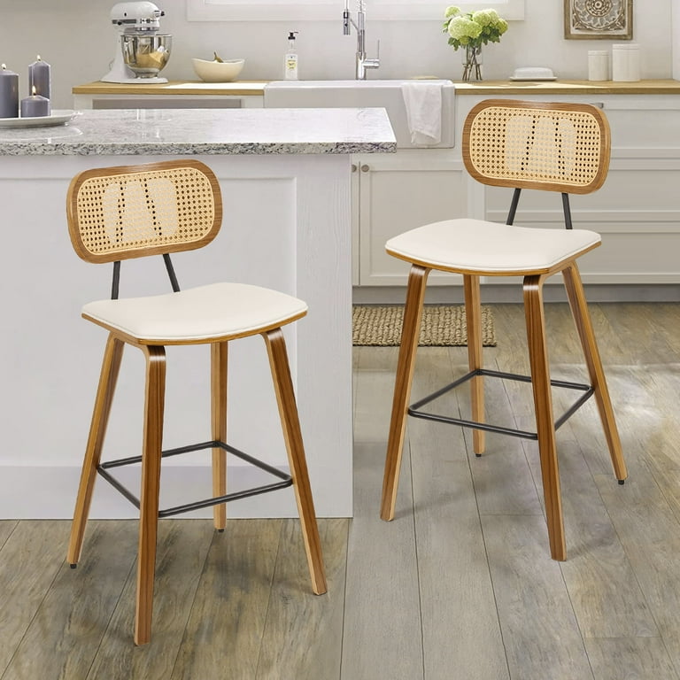 Rattan back counter stool sale
