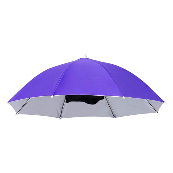 27.2 Hands Free Umbrella Hat - Adjustable UV Protection Sun Rain Cap for Fishing, Golf, Gardening (7-Rib Waterproof Foldable Outdoor Hat with Head Strap, Lightweight 110g Travel Essential)