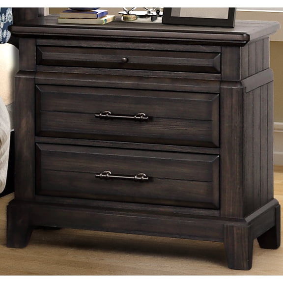 27.2 In. Wide 2 Drawer Nightstand With And Solid Construction 16.9 Depth