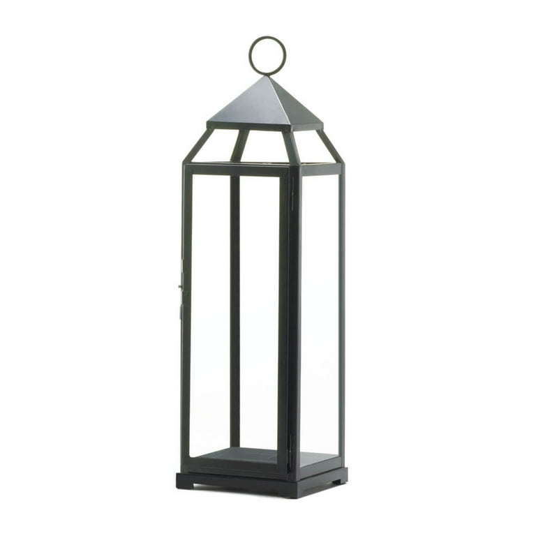 Tall Black Contemporary Lantern Tall Black Contemporary Lantern