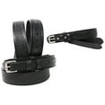 thumbnail image 1 of 27-28  Men's 1 1/2" Wide Basket Weave Leather Tooled Casual Jean Ranger Belt 26RAA90BK, 1 of 3
