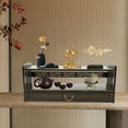 thumbnail image 1 of 27.2in Bamboo Chinese Style Storage Table 55lbs Load Capacity Desktop Organizer, 1 of 20