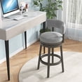 thumbnail image 1 of 27/31 Inch Swivel Bar Stool with Upholstered Back Seat and Footrest-31 inches, 1 of 5