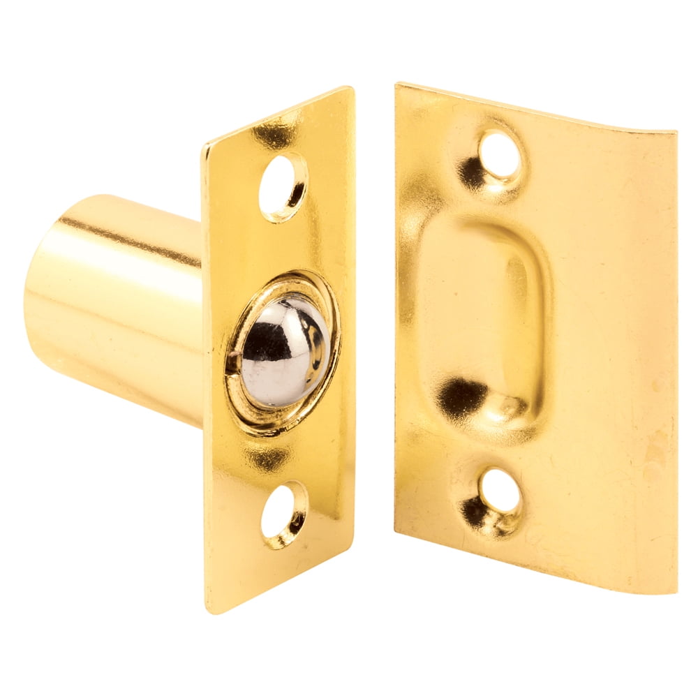 Large Brass Plated Magnetic Bullet Catch with Strike