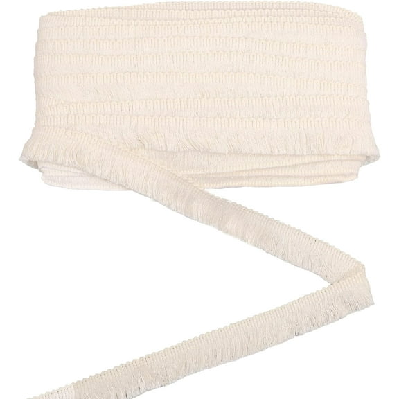 27.34 Yards Cotton Tassel Fringe Trim 1 inch Sewing Fiber Lace Ribbon Trim for DIY Home Curtain Clothing Dress Pillow Lampshade Decoration Old Lace