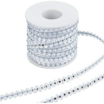 27.3Yds RIC Rac Trim Ribbon 0.3" Wave Sewing Bending Fringe Trim Metallic Yarn Lace Ribbons White Wrapping Fabric Elastic Ribbon Lace Zig Zag Craft for Clothes Sewing Flower Making