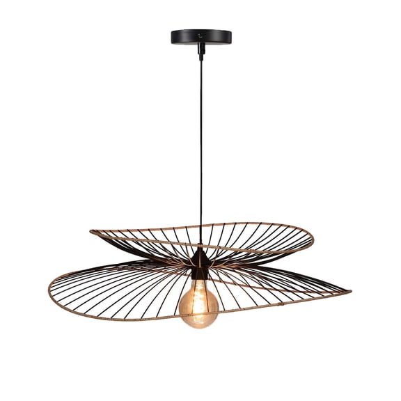 27.4 Large Pendant Light Fixture, 5-37 Adjustable Height Industrial Chandeliers, Modern Ceiling Hanging Lights for Hallway Kitchen Island Dining Room Office(Not Bulb)