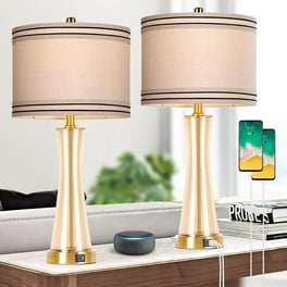 Bedroom Table Lamps Set of Touch Bedside Lamps with USB C+A,