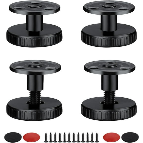 27-40mm Adjustable Furniture Legs - 4 Pack | 2 Installation Options (Drill or Self-Adhesive) | Non-Slip Anti-Scratch Pads | Perfect for Tables and Cabinets