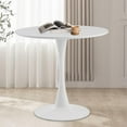 27.5" Small Round Dining Table Modern Tulip Style Table for 12 People