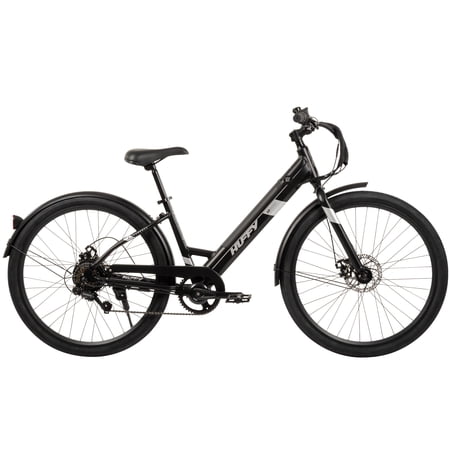 Huffy 27.5" Cadence 36V Adult Electric Comfort Bike, Fits Riders 60"+, Gray, Unisex