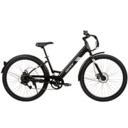 Huffy 27.5 Cadence 36V Adult Electric Comfort Bike, Fits Riders 60+, Gray, Unisex