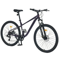 27.5 Inch Front Suspension Mountain bike with Steel Frame for Men Women, 8 Speed(Purple)
