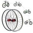 thumbnail image 1 of 27.5 Inch Mountain Bike Wheel Kit fit 7-12 Speed Cassette, Aluminum Alloy Rim Disc Brake MTB Wheelset（Red Hub Clor）, 1 of 18