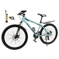 thumbnail image 1 of 27.5 Inch Mountain Bike for Adult, 27-Speed Dual Suspension High-Carbon Steel MTB Bicycle, Dual Disc Brake Bikes for Men Women, Silver, 1 of 15
