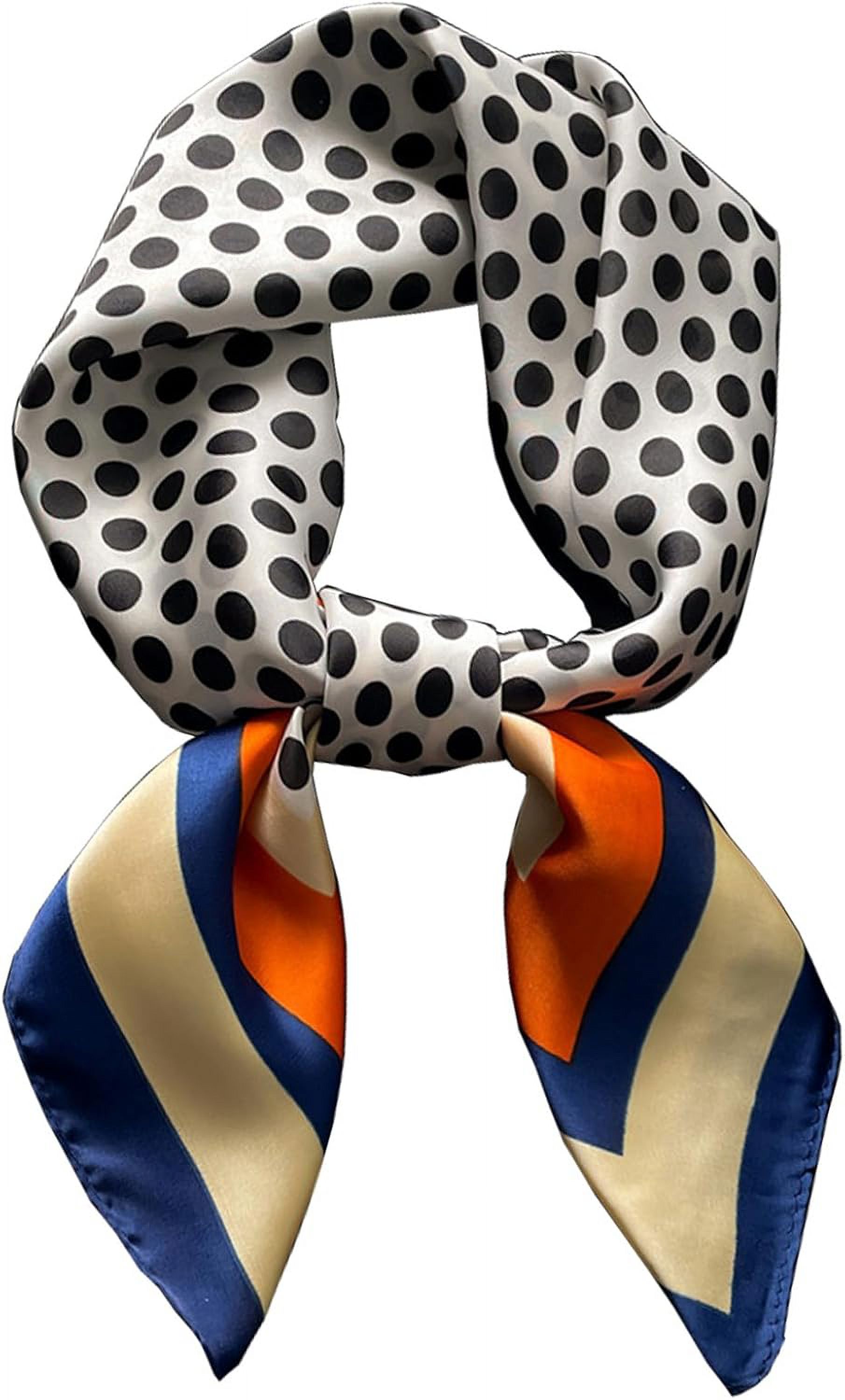 27.5 Inch Silk Feeling Scarf for Women Square Satin Head Scarf Hair