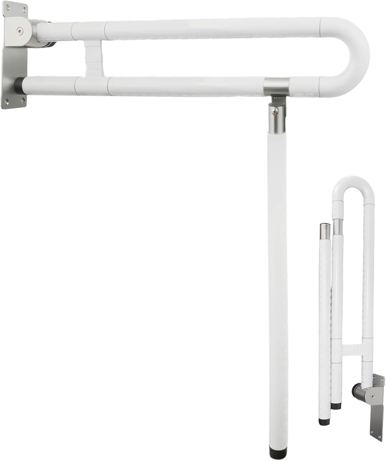 Nisorpa 29.7 Inch Foldable Toilet Grab Bar – Stainless Steel Flip-Up Handrail For Bathroom Safety, Supports 450 Lbs