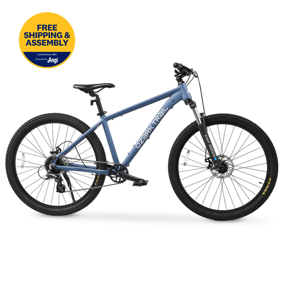 Ozark Trail 27.5" M.2 Ridge Mountain Bike, Large Frame, Fits Riders 5'9" - 6'2"+, Blue, Adult, Unisex