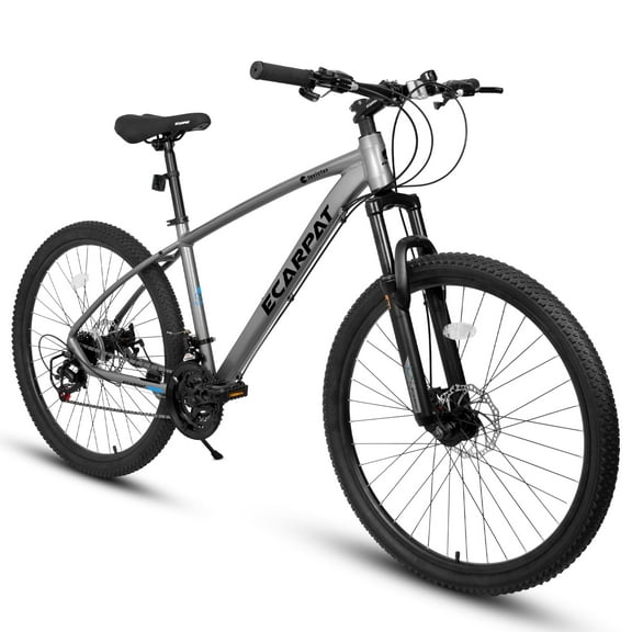 27.5" Mountain Bike 21 Speed with Disc Brake & Suspension Fork, Lightweight Aluminum Frame, Adult Mountain Bicycle, A2757,Grey