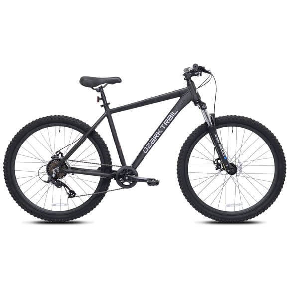 Ozark Trail 27.5" M.1 Vibe Mountain Bicycle, Large Frame, Fits Riders 5'9" - 6'2"+, Black, Adult, Unisex