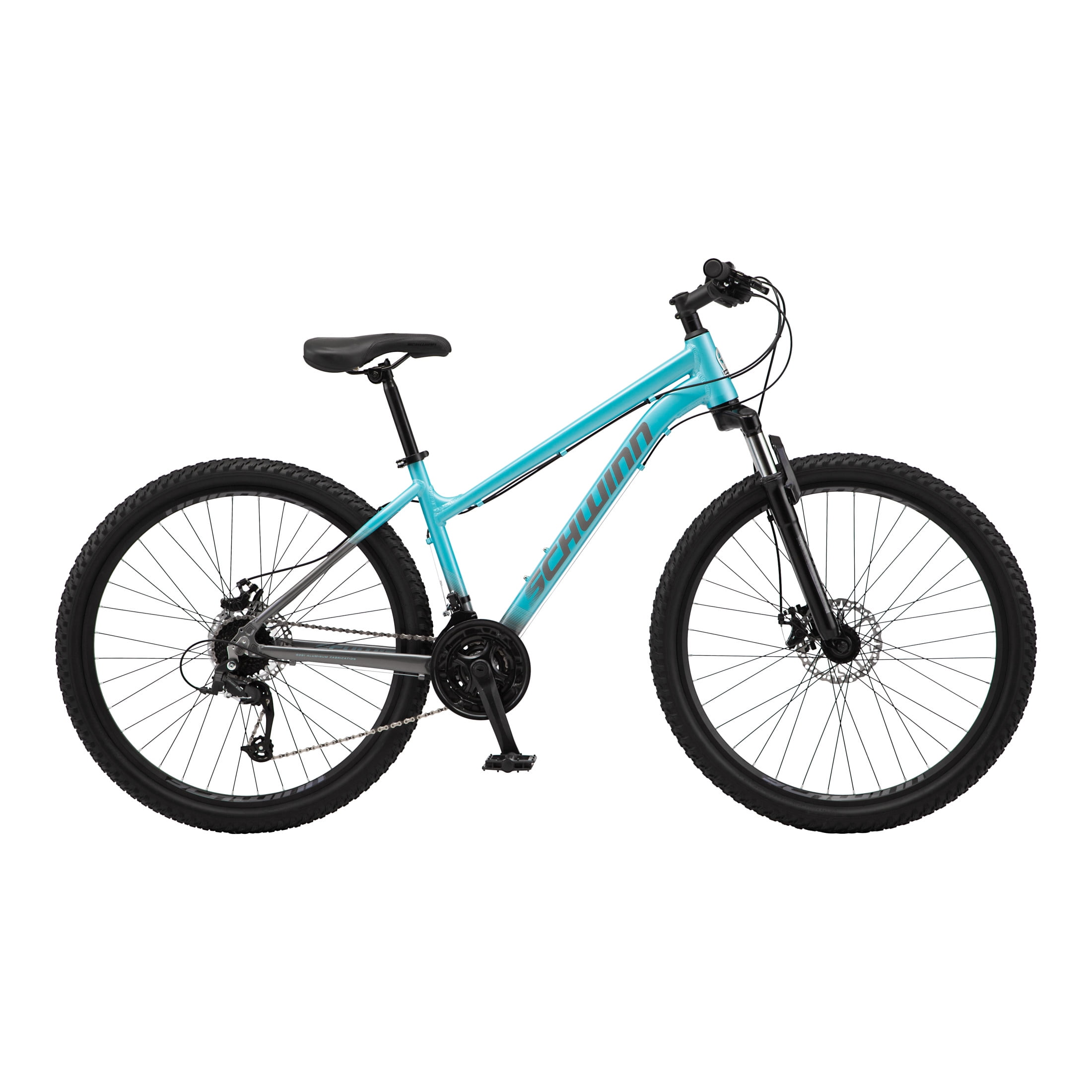 Walmart discounts of Schwinn AL Comp Mountain Bike, 27.5-in. Wheels, 21 Speeds Ages 14+ Years, Blue